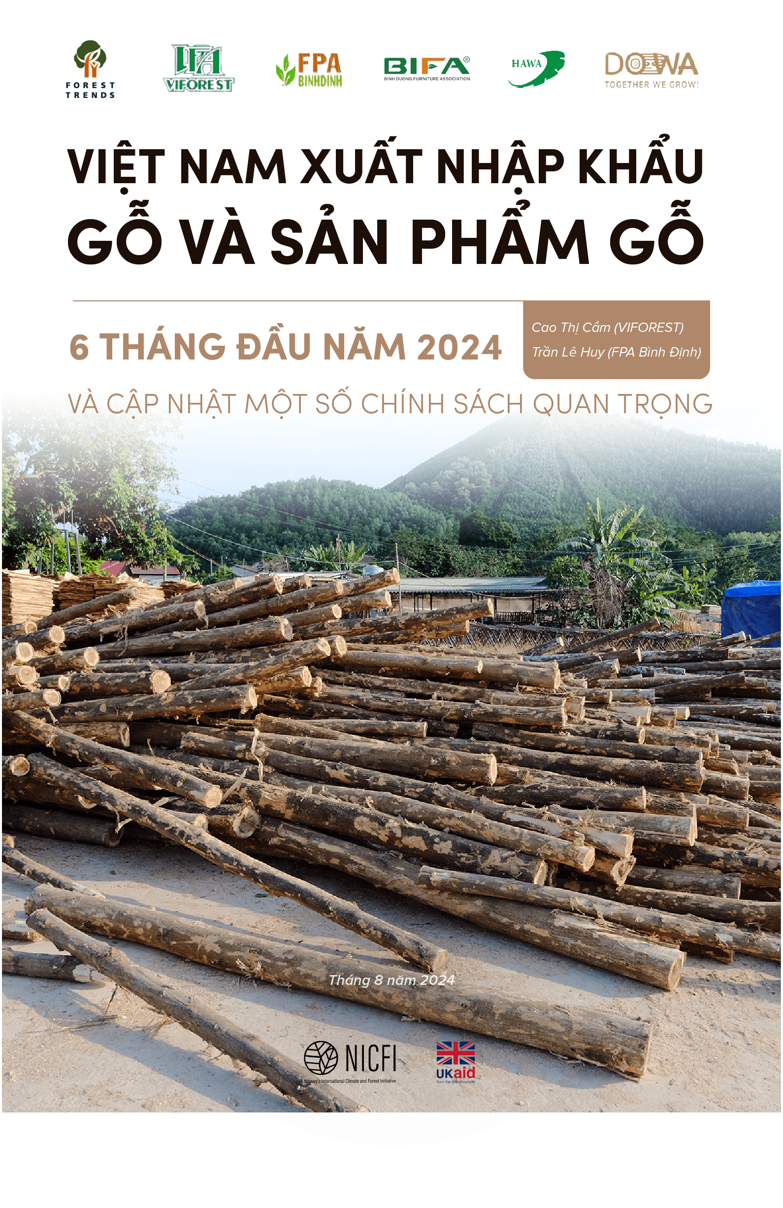 Báo cáo xuất nhập khẩu ngành gỗ hết 6 tháng năm đầu năm 2024