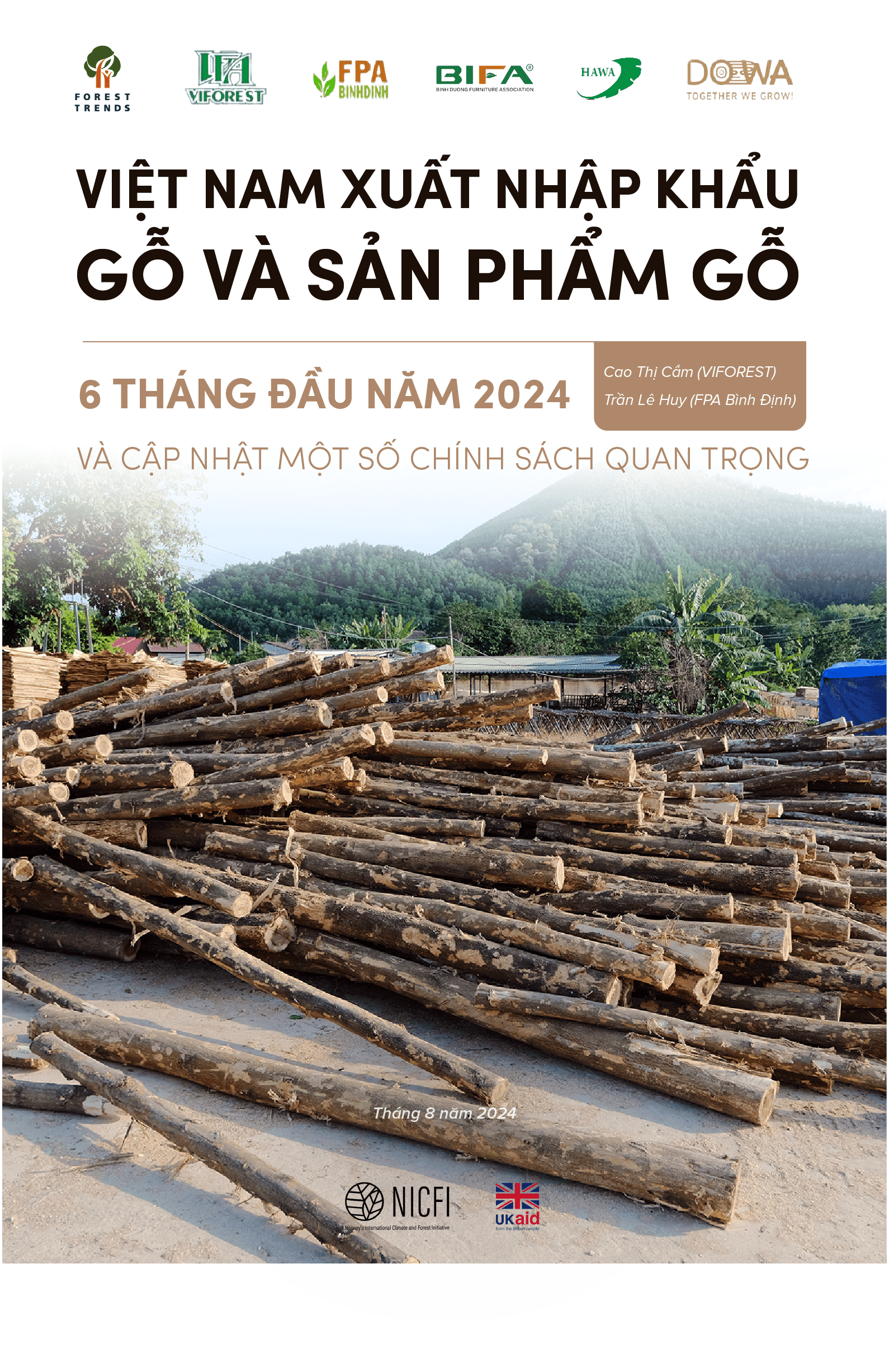 Việt Nam xuất nhập khẩu gỗ và sản phẩm gỗ 6 tháng đầu năm 2024