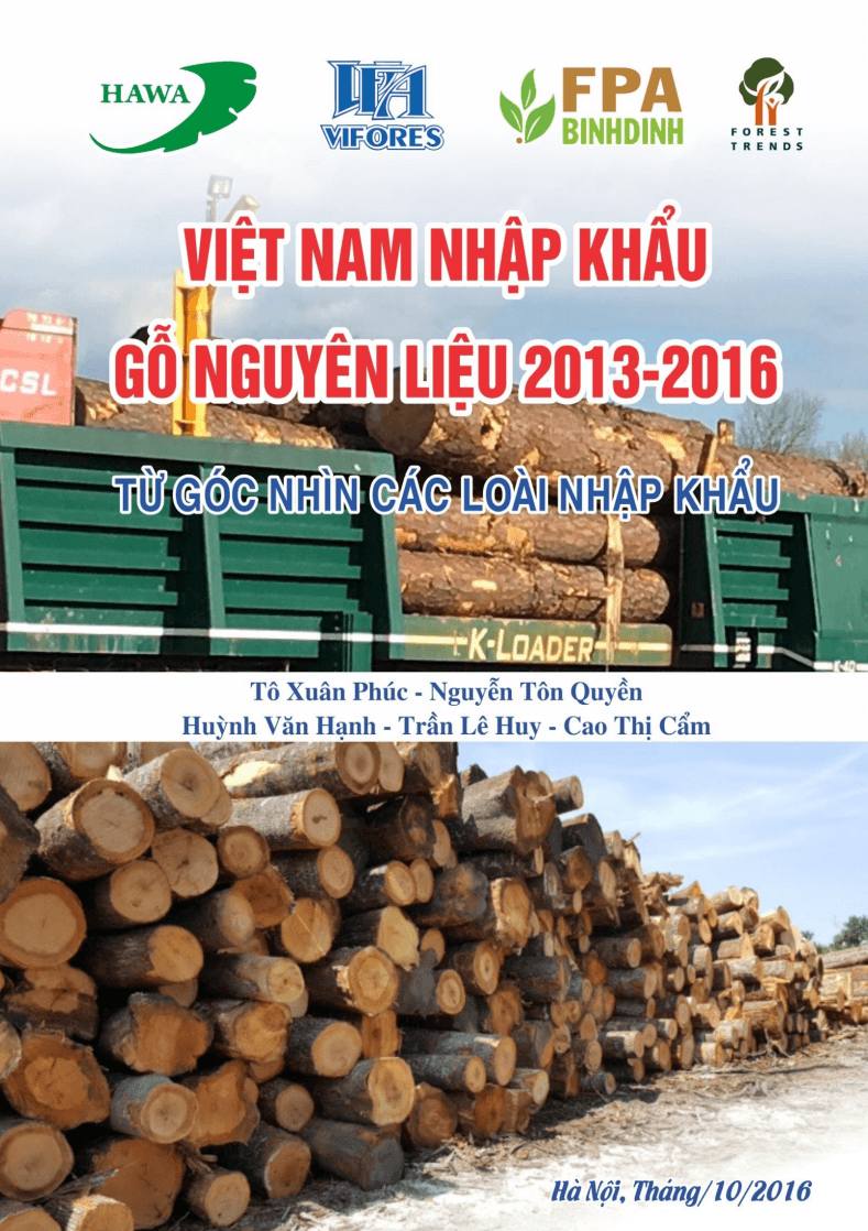 Việt Nam nhập khẩu gỗ nguyên liệu 2013 – 2016