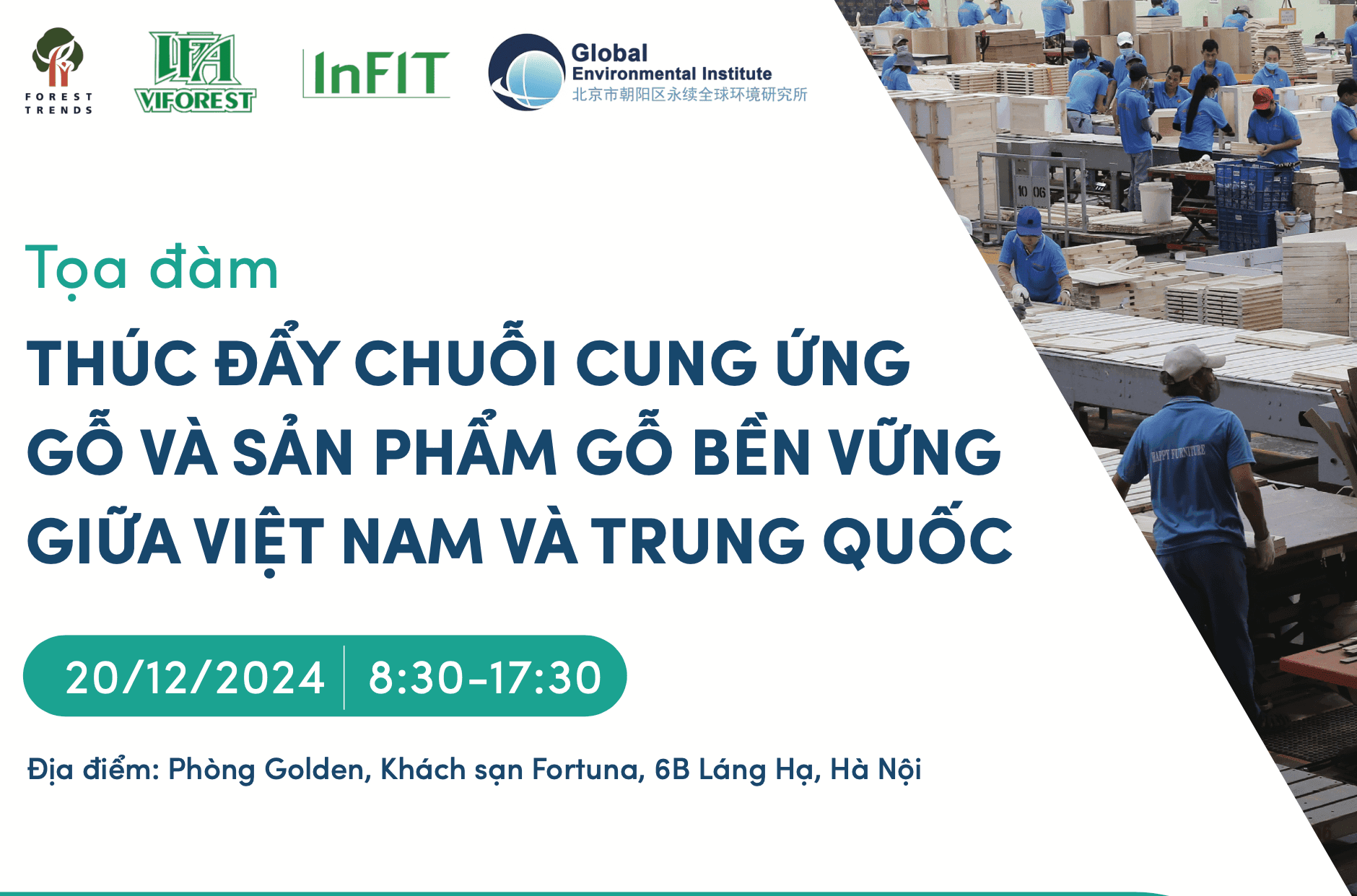 Đối thoại bàn tròn: Thúc đẩy chuỗi cung ứng gỗ và sản phẩm gỗ bền vững giữa Việt Nam và Trung Quốc