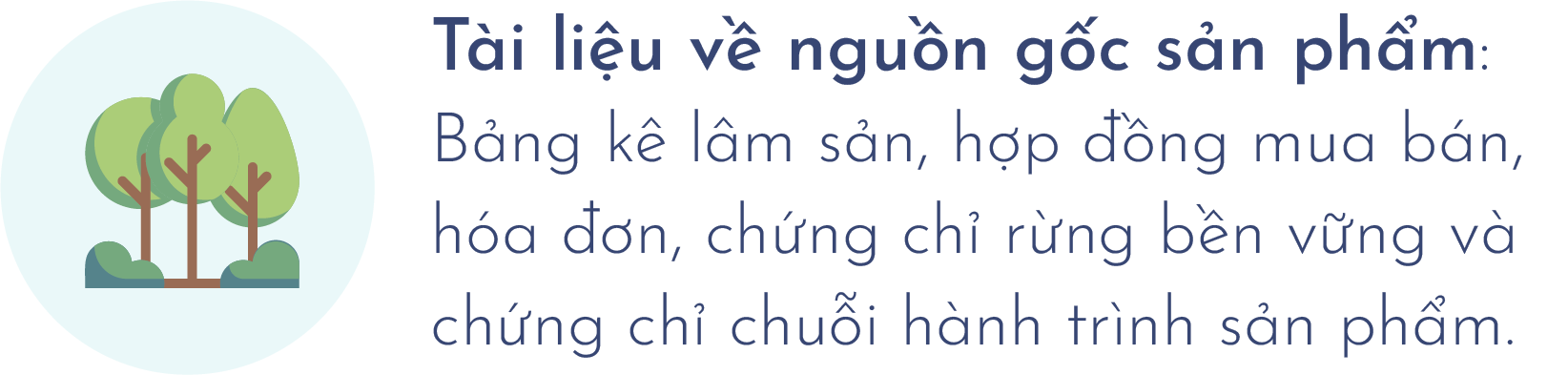 Tài liệu về nguồn gốc sản phẩm